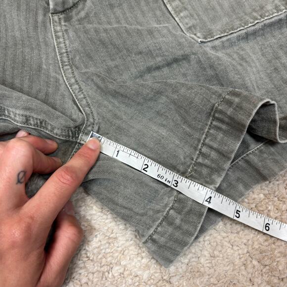 Faherty Tara Herringbone High Rise Fatigue Shorts Women's 28 Indie Boho Twee - Picture 8 of 13